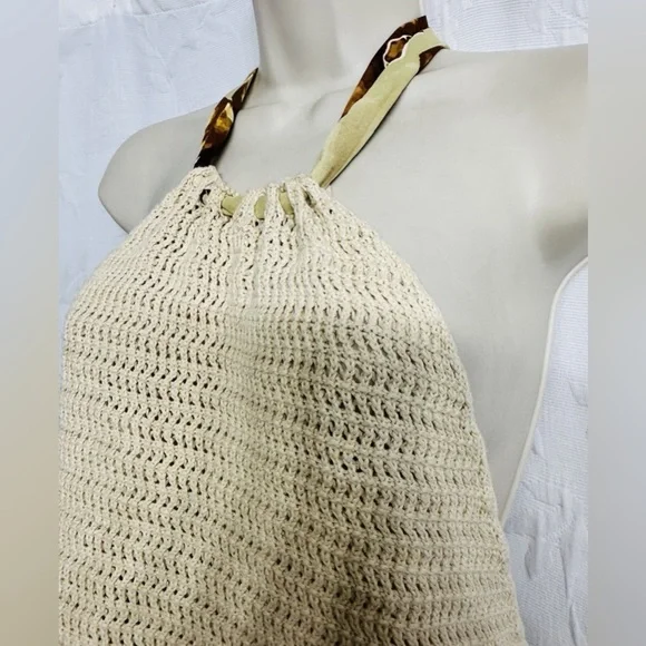 House of Harlow 1960 Knit Topand skirt with Yellow and Brown Accents